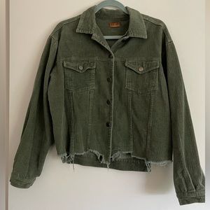 POL Women's Vintage Cotton Corduroy Jacket